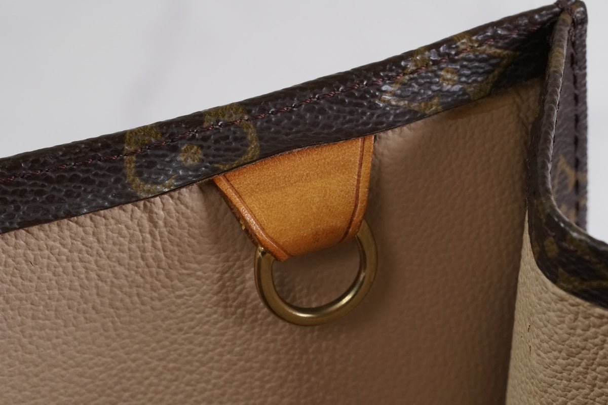 LOUIS VUITTON Sac Plat M51140 Monogram Canvas Tote Bag Handbag Vintage Authentic