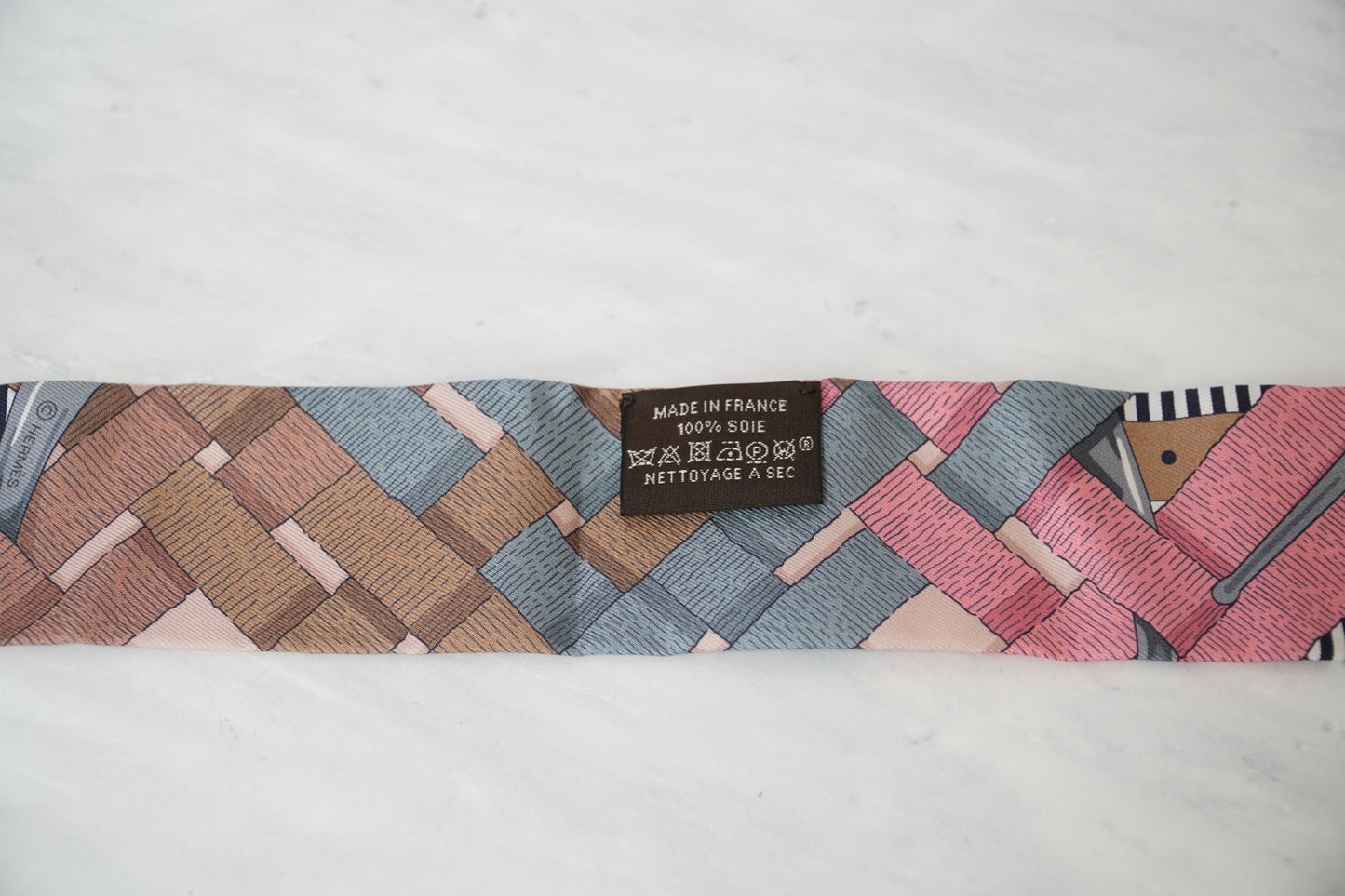 Unused Hermes Twilly Mors a Jouets Chemise Pink Scarf Ribbon With Box JAPAN