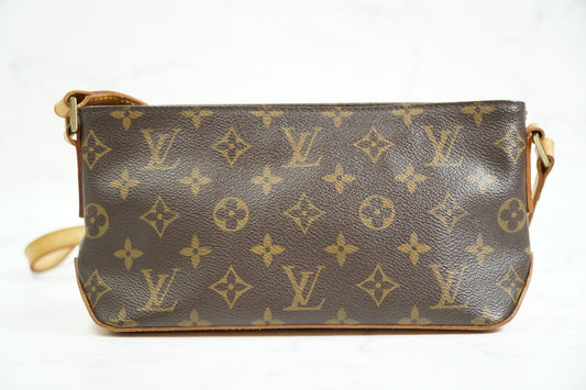 Louis Vuitton Monogram Trotteur M51240 Crossbody Shoulder Bag Vintage Authentic