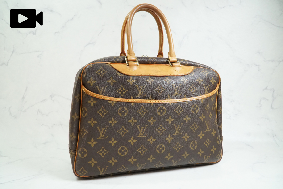 [Rank AB] Louis Vuitton Deauville M47270 Monogram Canvas Handbag Auth Vintage