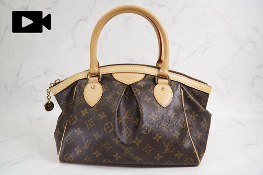[EXCELLENT] LOUIS VUITTON Monogram Tivoli PM Tote Handbag Leather Brown M40143