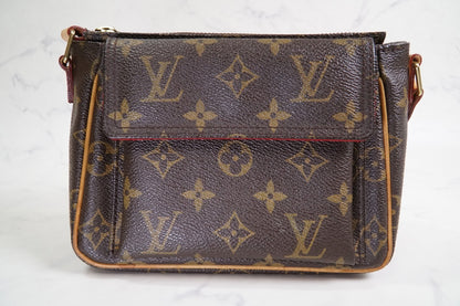 [Rank AB] LOUIS VUITTON Monogram Viva Cite PM Shoulder Bag M51165 Brown Leather