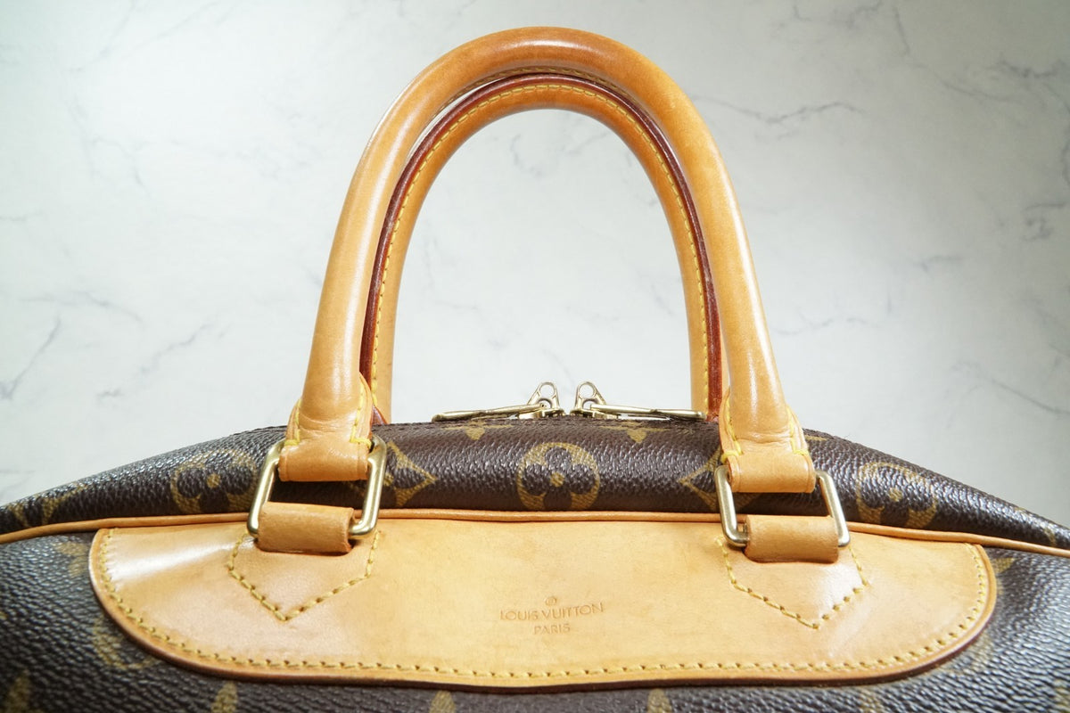[Rank AB] Louis Vuitton Deauville M47270 Monogram Canvas Handbag Vintage Auth
