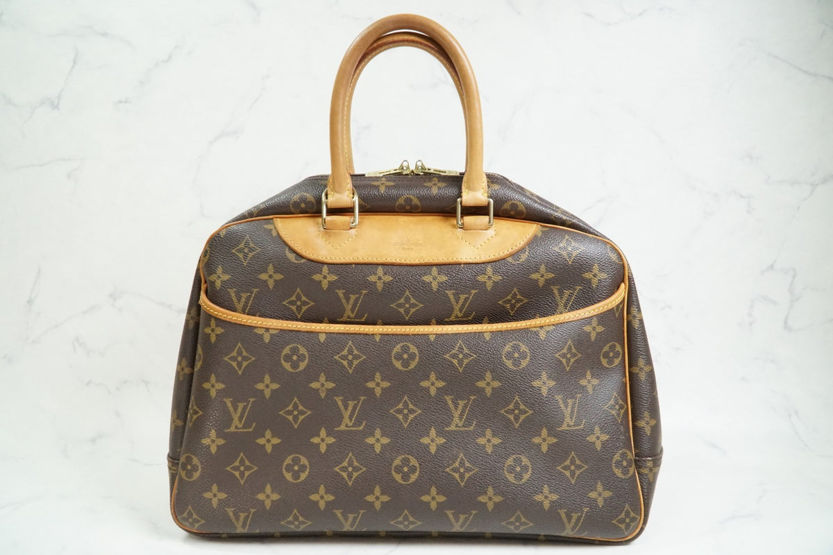 [Rank AB] Louis Vuitton Deauville M47270 Monogram Canvas Handbag Auth Vintage
