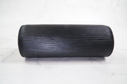 [Rank AB] LOUIS VUITTON Epi Soufflot Shoulder Bag Noir M52222 w/Pouch Dust Bag