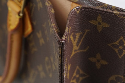 LOUIS VUITTON Sac Plat M51140 Monogram Canvas Tote Bag Handbag Vintage Authentic