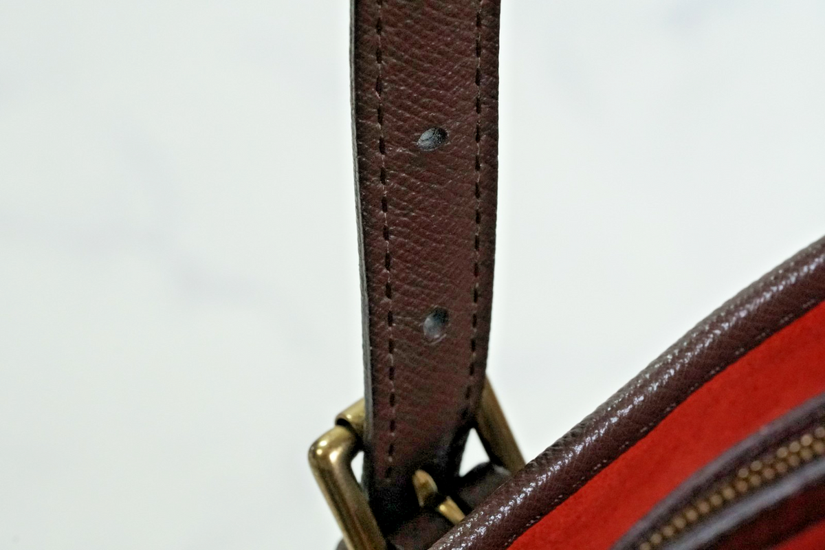 [Rank AB] Louis Vuitton Damier Ebene Marais PM N42240 Bucket Tote Bag Vintage