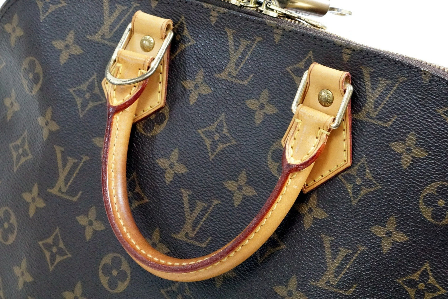 [Rank AB] Louis Vuitton Monogram Alma PM Handbag Brown M51130 Vintage Authentic