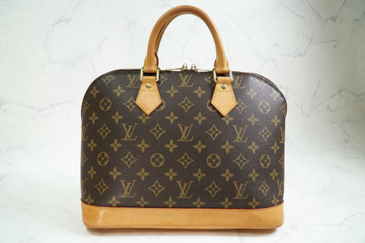 [AB Rank] LOUIS VUITTON Monogram Alma PM Handbag Tote Canvas Brown M51130 Auth