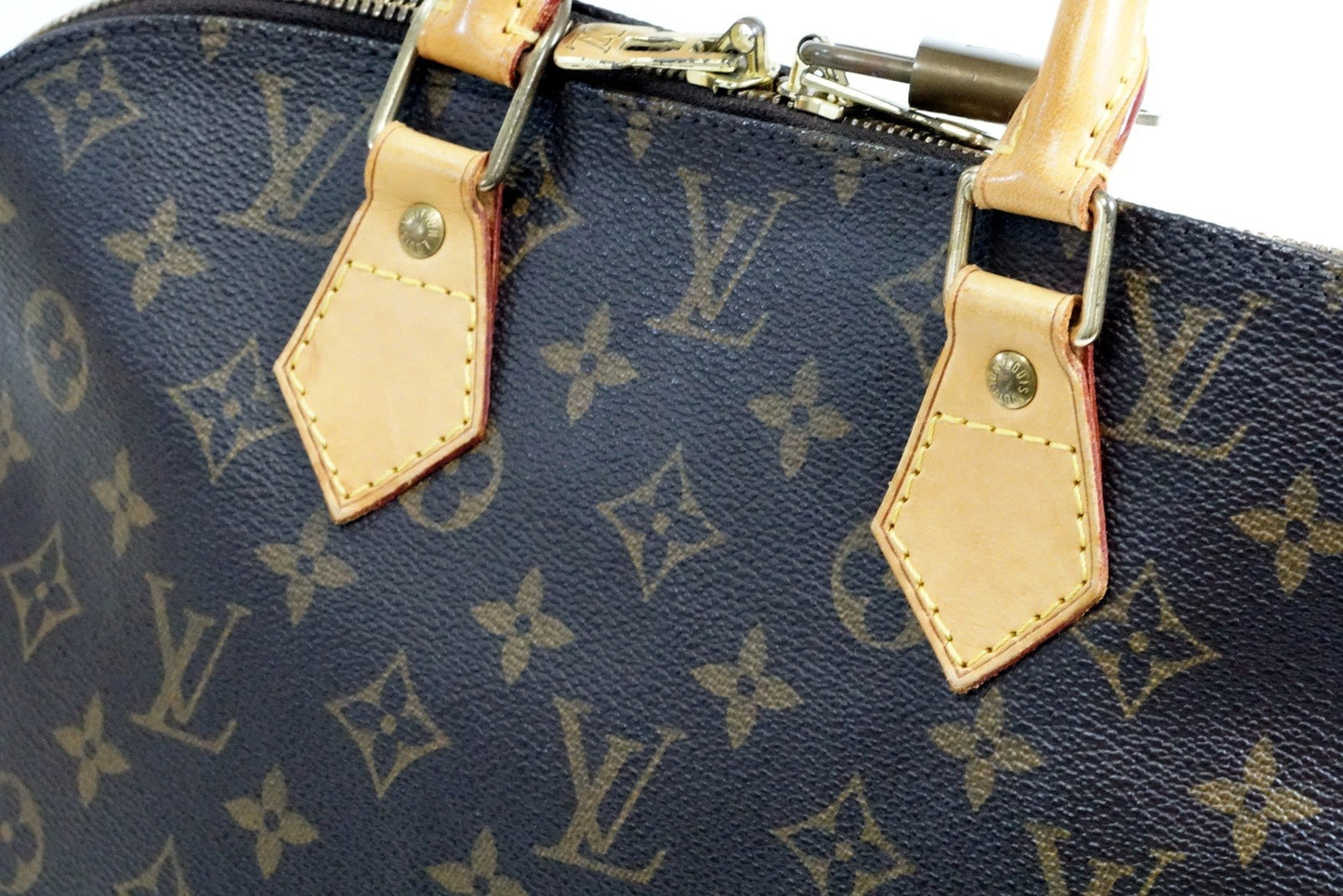[Rank AB] Louis Vuitton Monogram Alma PM Handbag Brown M51130 Vintage Authentic