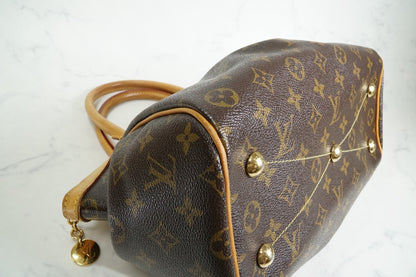 [AB Good] Louis Vuitton Monogram Tivoli PM Handbag Brown Canvas M40143 Authentic