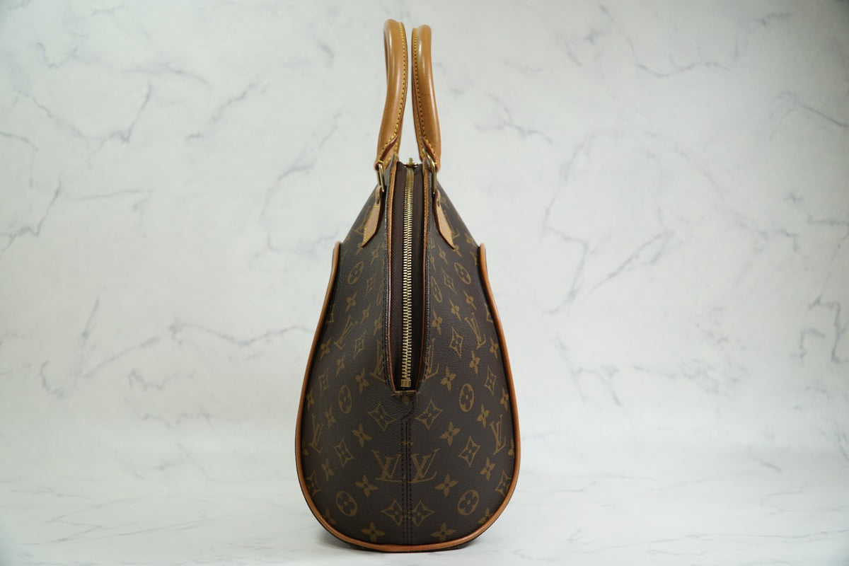 [Rank AB] Louis Vuitton Monogram Ellipse MM Handbag M51126 Brown Canvas w/ Box