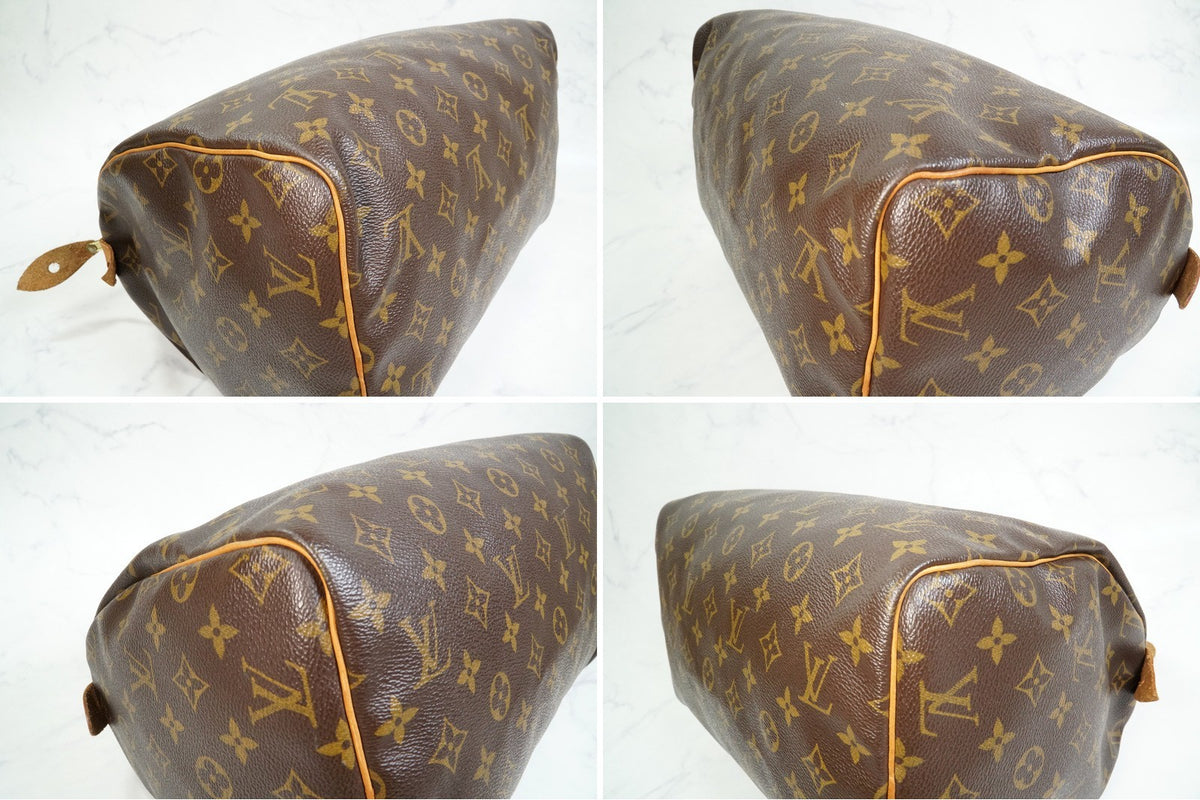 [Rank AB] Louis Vuitton Monogram Speedy 30 Handbag Boston Bag M41108 Authentic