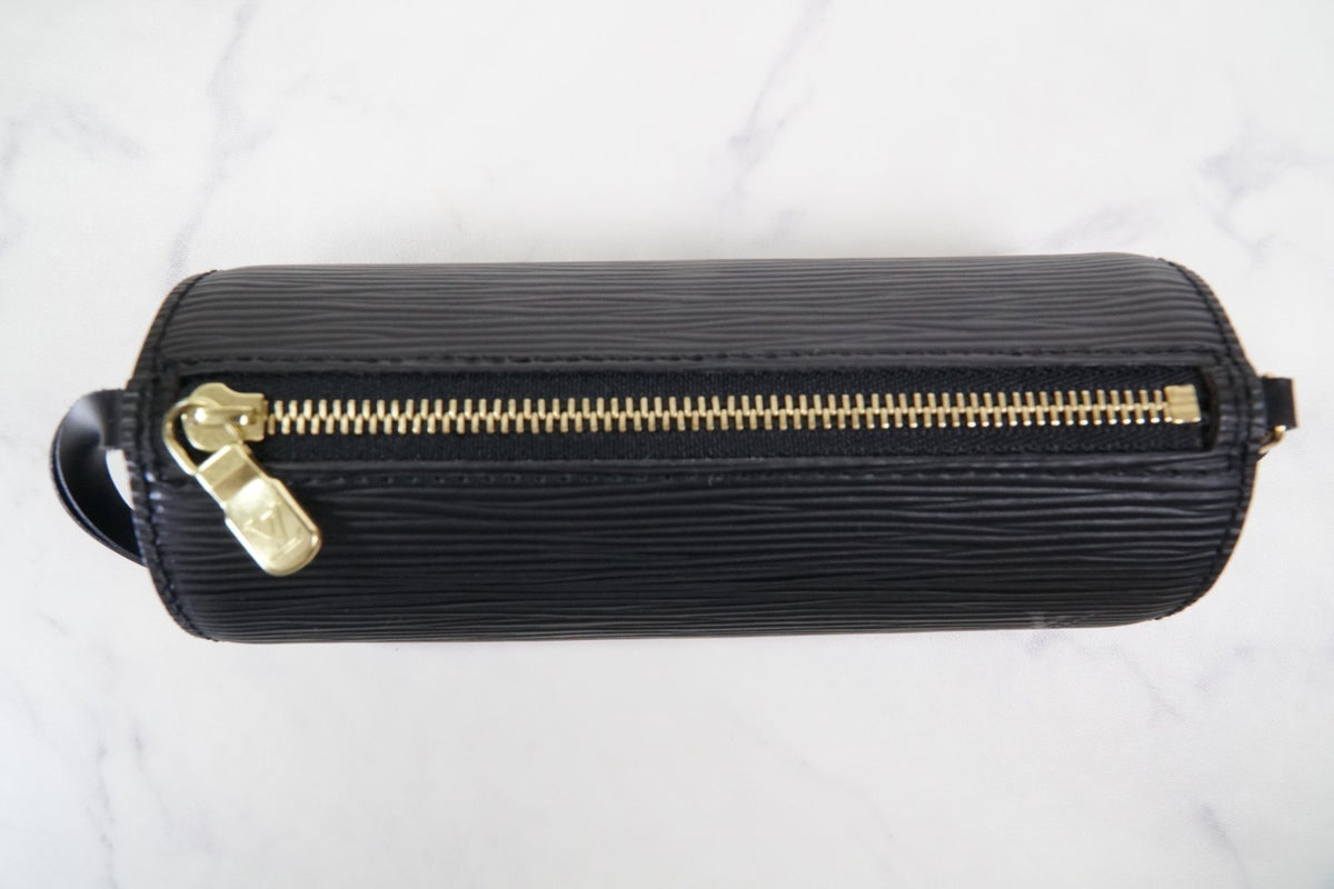 [Rank AB] LOUIS VUITTON Epi Soufflot Shoulder Bag Noir M52222 w/Pouch Dust Bag