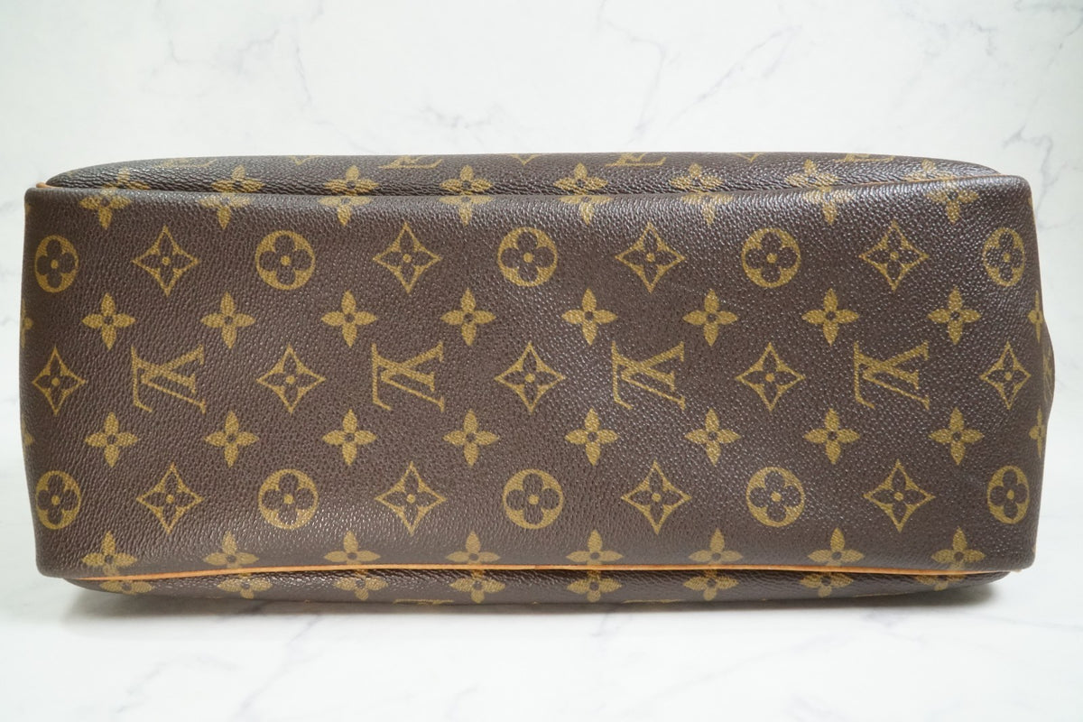 [Rank AB] Louis Vuitton Deauville M47270 Monogram Canvas Handbag Auth Vintage