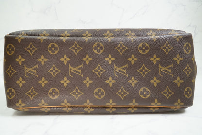 [Rank AB] Louis Vuitton Deauville M47270 Monogram Canvas Handbag Auth Vintage
