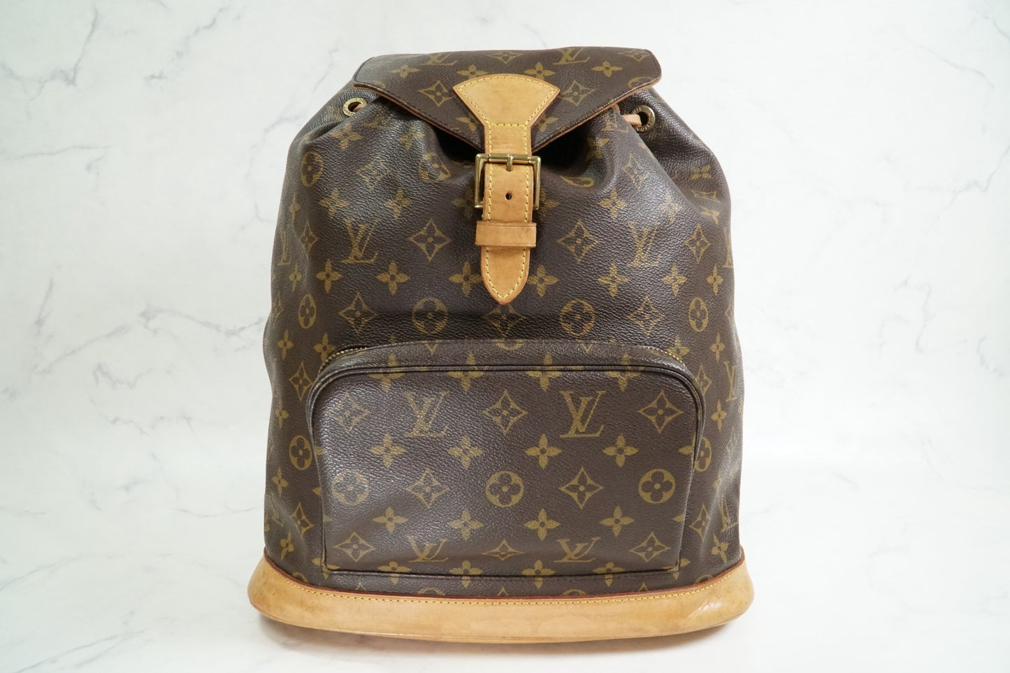 [Good] Louis Vuitton Monogram Montsouris GM Backpack Rucksack M51135 Vintage