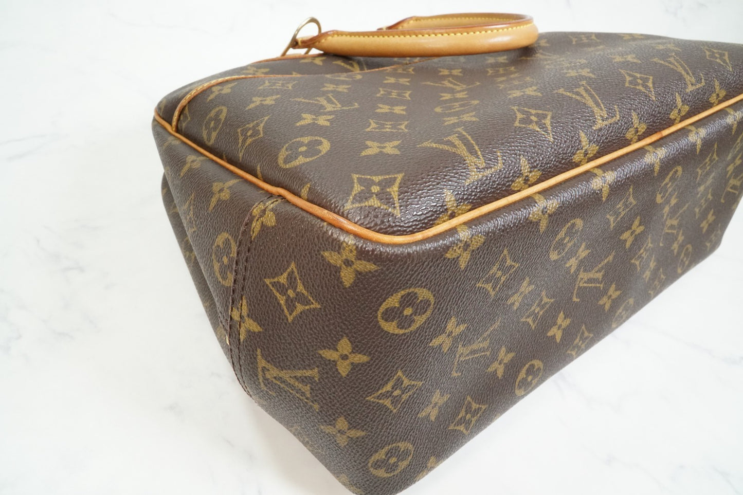 [Rank AB] Louis Vuitton Deauville M47270 Monogram Canvas Handbag Auth Vintage