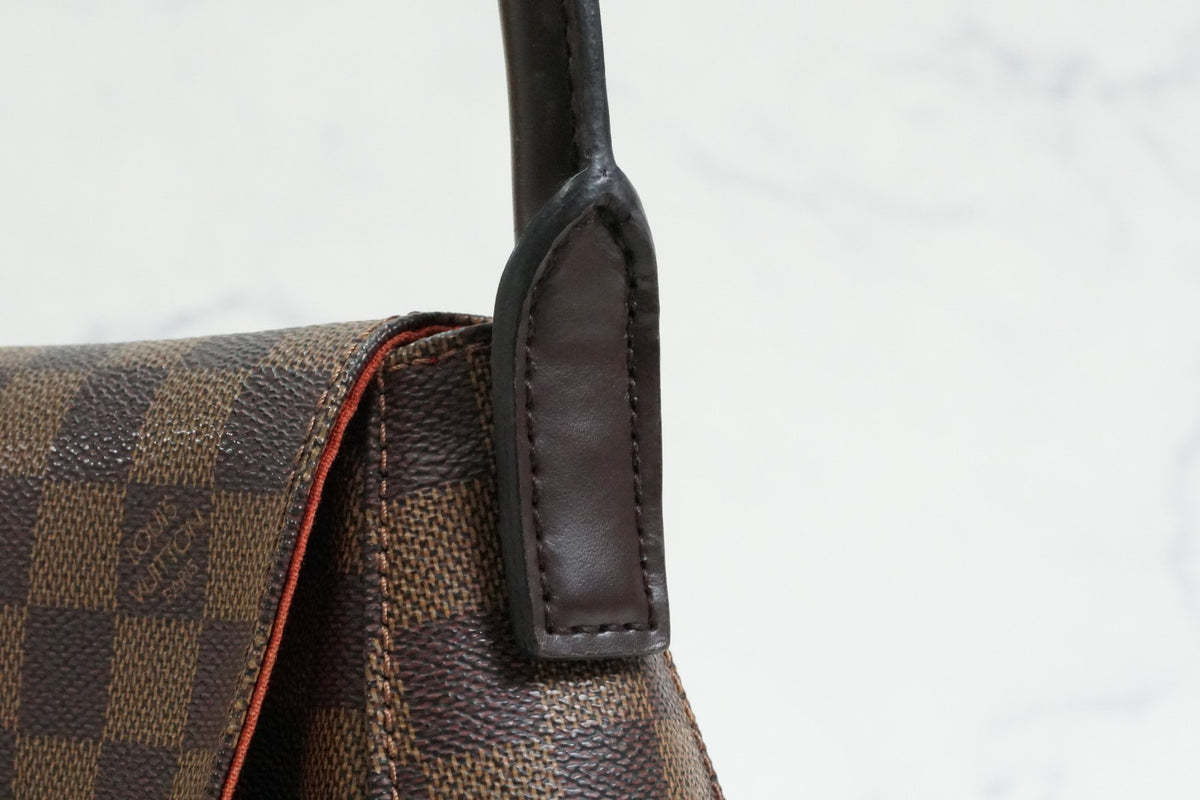 [Very Good] Louis Vuitton Damier Ebene Mini Looping Special Order N51158 Bag