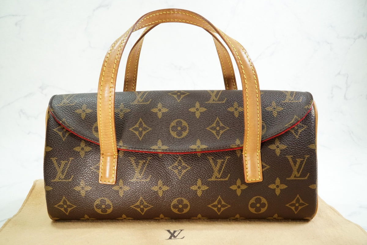 [Rank AB] Louis Vuitton Monogram Sonatine Handbag Canvas Leather Brown M51902