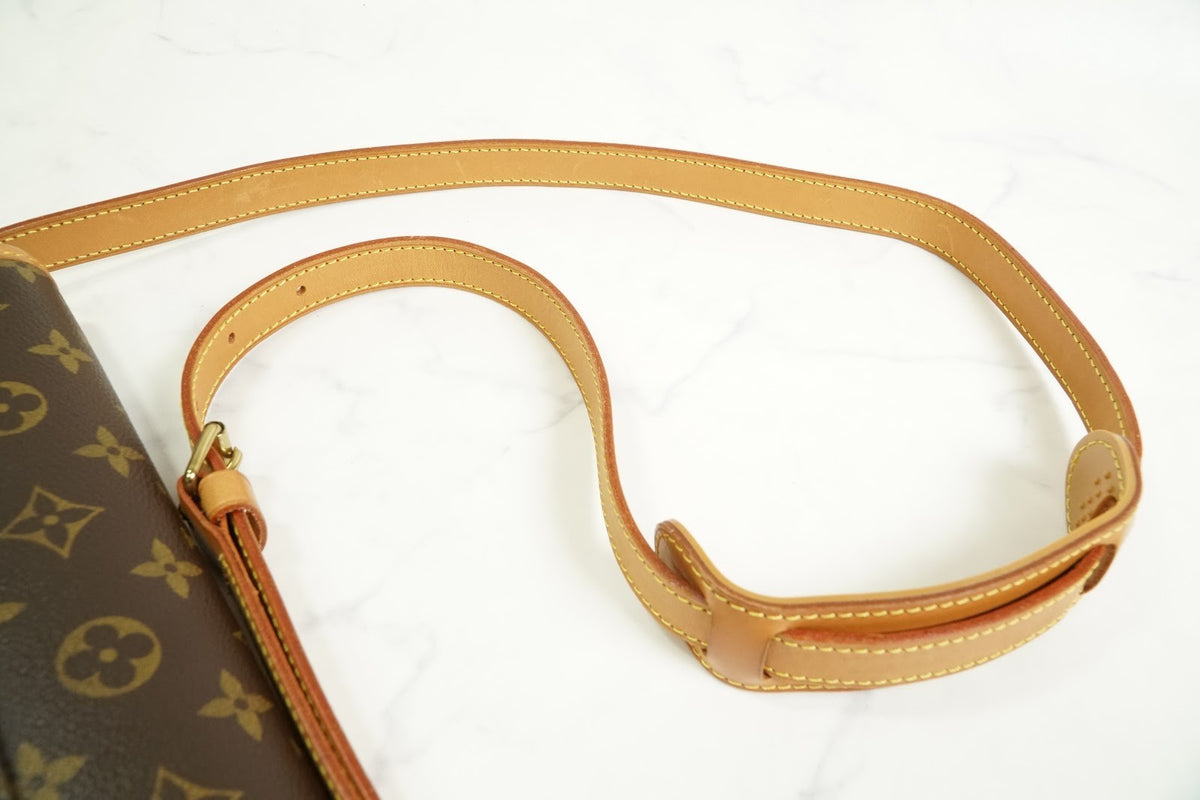 [EXCELLENT] LOUIS VUITTON Monogram Gibeciere MM Shoulder Crossbody Bag M42247