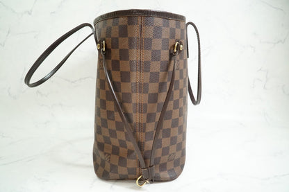 [Rank AB] Louis Vuitton Damier Ebene Neverfull MM Tote Bag Brown Canvas N51105