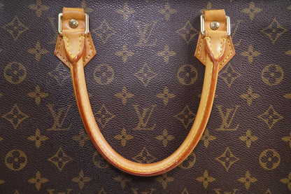 LOUIS VUITTON Sac Plat M51140 Monogram Canvas Tote Bag Handbag Vintage Authentic