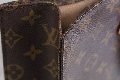 LOUIS VUITTON Sac Plat M51140 Monogram Canvas Tote Bag Handbag Vintage Authentic