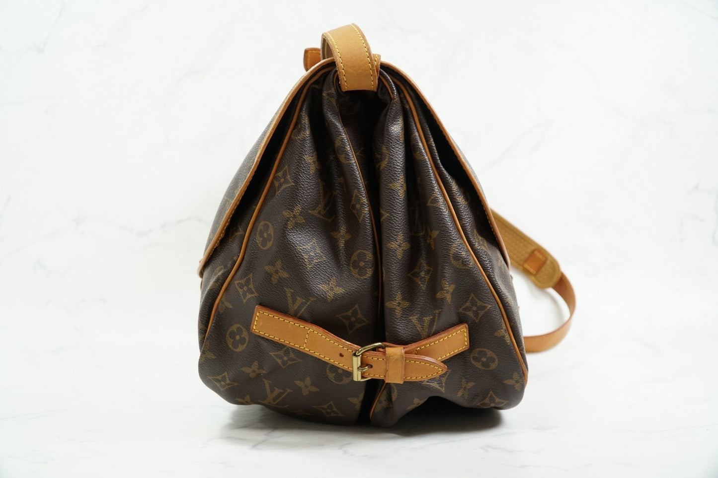 [Good] Louis Vuitton Monogram Saumur 35 Shoulder Bag M42254 Vintage Authentic