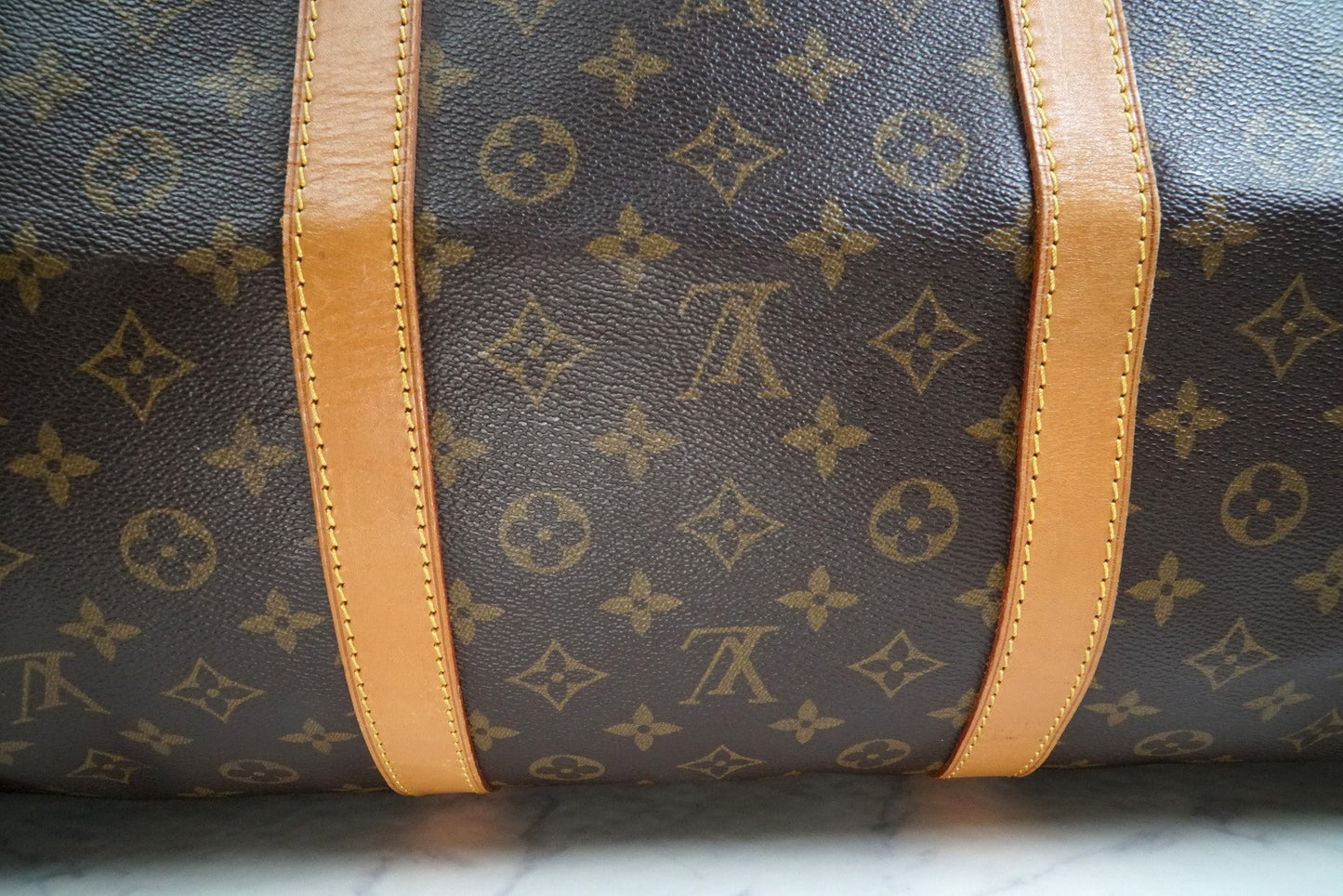 [Rank AB] Louis Vuitton Monogram Keepall 60 Travel Boston Bag M41422 Authentic