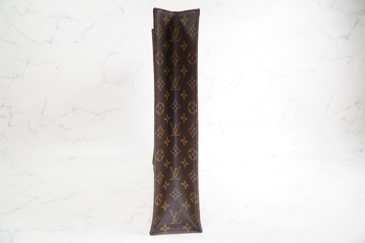 LOUIS VUITTON Sac Plat M51140 Monogram Canvas Tote Bag Handbag Vintage Authentic