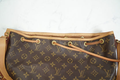Louis Vuitton Petit Noe M42226 Monogram Canvas Shoulder Bucket Bag Vintage Auth