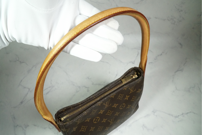 [Good] Louis Vuitton Monogram Looping MM Shoulder Bag M51146 Brown Authentic