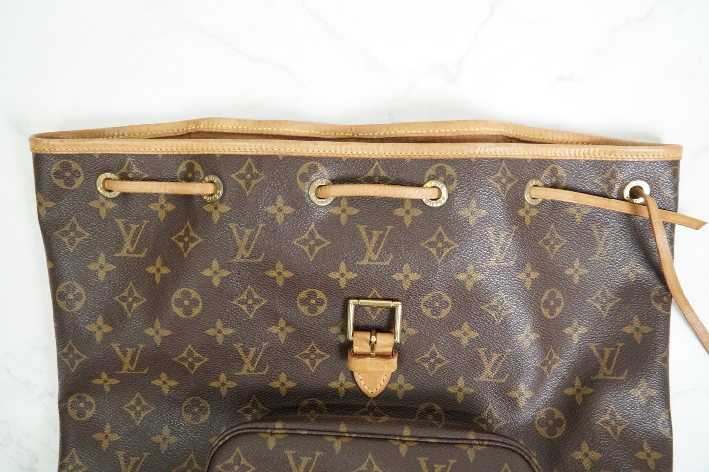[Good] Louis Vuitton Monogram Montsouris GM Backpack Rucksack M51135 Vintage