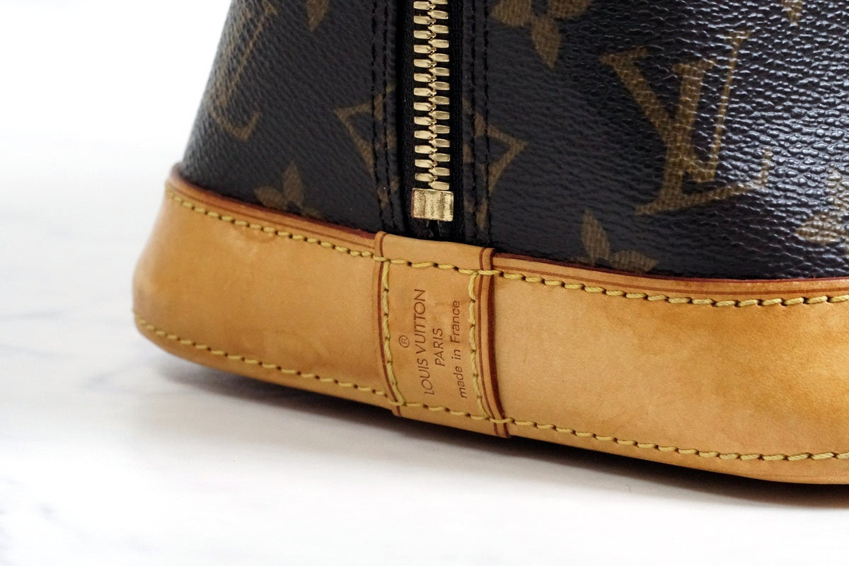 [Rank AB] Louis Vuitton Monogram Alma PM Handbag Brown M51130 Vintage Authentic