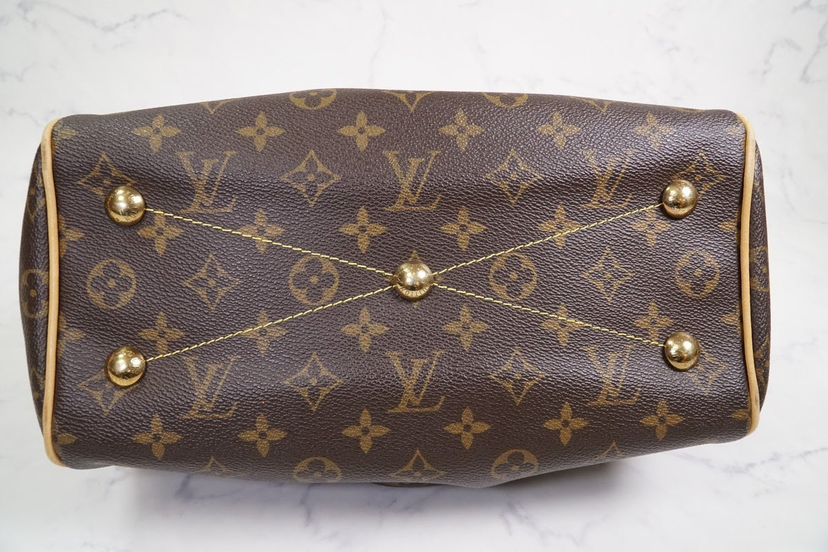 [EXCELLENT] LOUIS VUITTON Monogram Tivoli PM Tote Handbag Leather Brown M40143