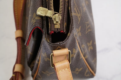 [Rank AB] LOUIS VUITTON Monogram Viva Cite PM Shoulder Bag M51165 Brown Leather