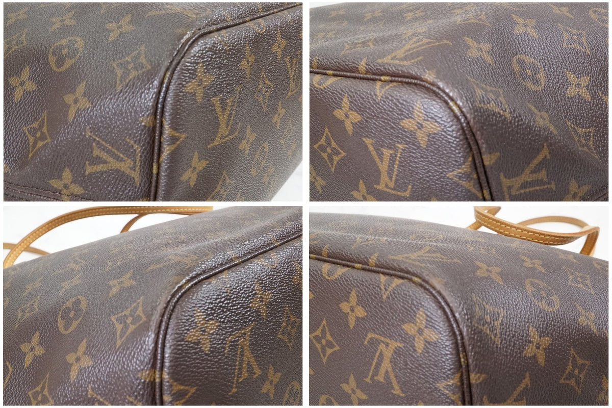 [Rank AB] LOUIS VUITTON Monogram Neverfull MM M40156 Brown Tote Shoulder Bag