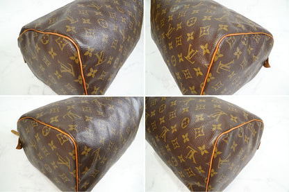 [AB] Louis Vuitton Speedy 30 Monogram Canvas Handbag Brown Purse M41108 Auth