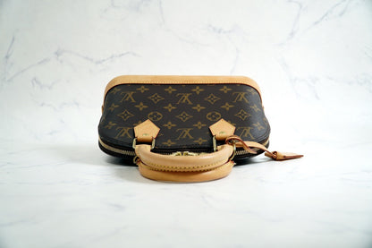 [Rank AB] LOUIS VUITTON Monogram Alma BB Handbag 2WAY Crossbody Brown Authentic