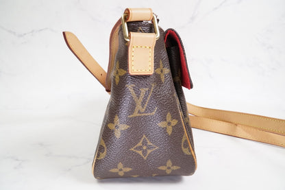 [Rank AB] LOUIS VUITTON Monogram Viva Cite PM Shoulder Bag M51165 Brown Leather
