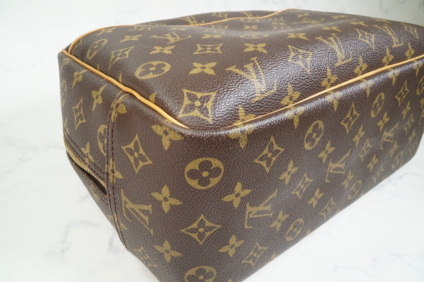 [Rank AB] Louis Vuitton Deauville M47270 Monogram Canvas Handbag Vintage Auth