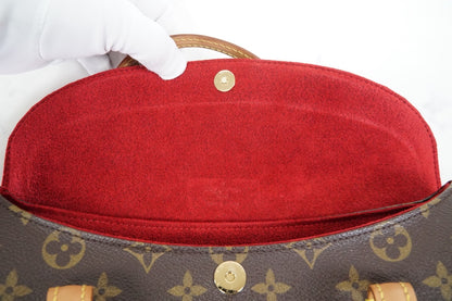 [AB Good] Louis Vuitton Monogram Sonatine Handbag M51902 Brown Canvas Authentic