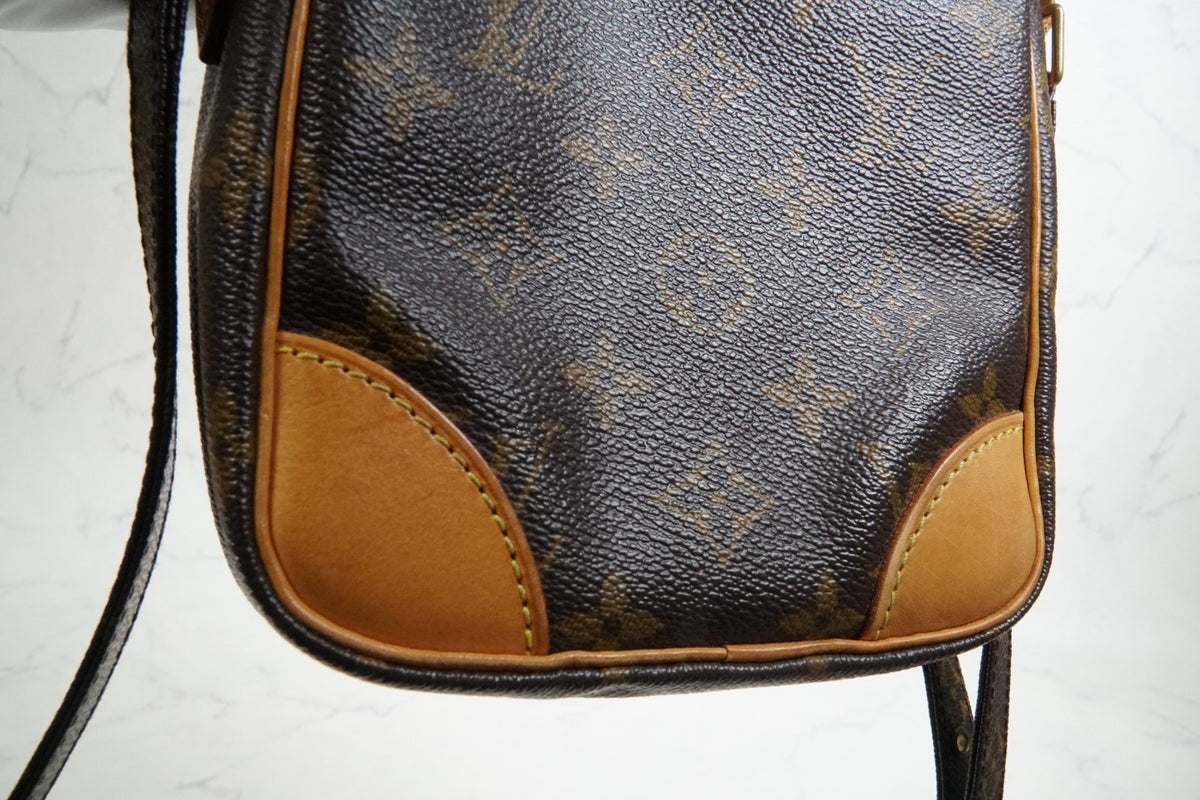 [Good] Louis Vuitton Monogram Danube Shoulder Bag M45266 Brown Vintage Crossbody