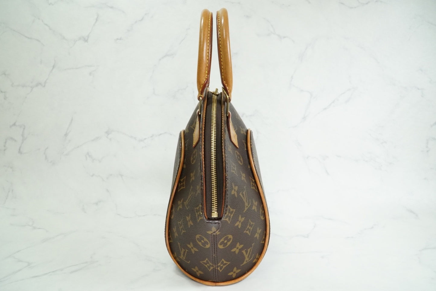 [Rank AB] Louis Vuitton Monogram Ellipse PM Handbag Brown M51127 Vintage Auth
