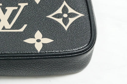 [Very Good] Louis Vuitton Empreinte Mini Pochette Accessoires Black Beige M80732