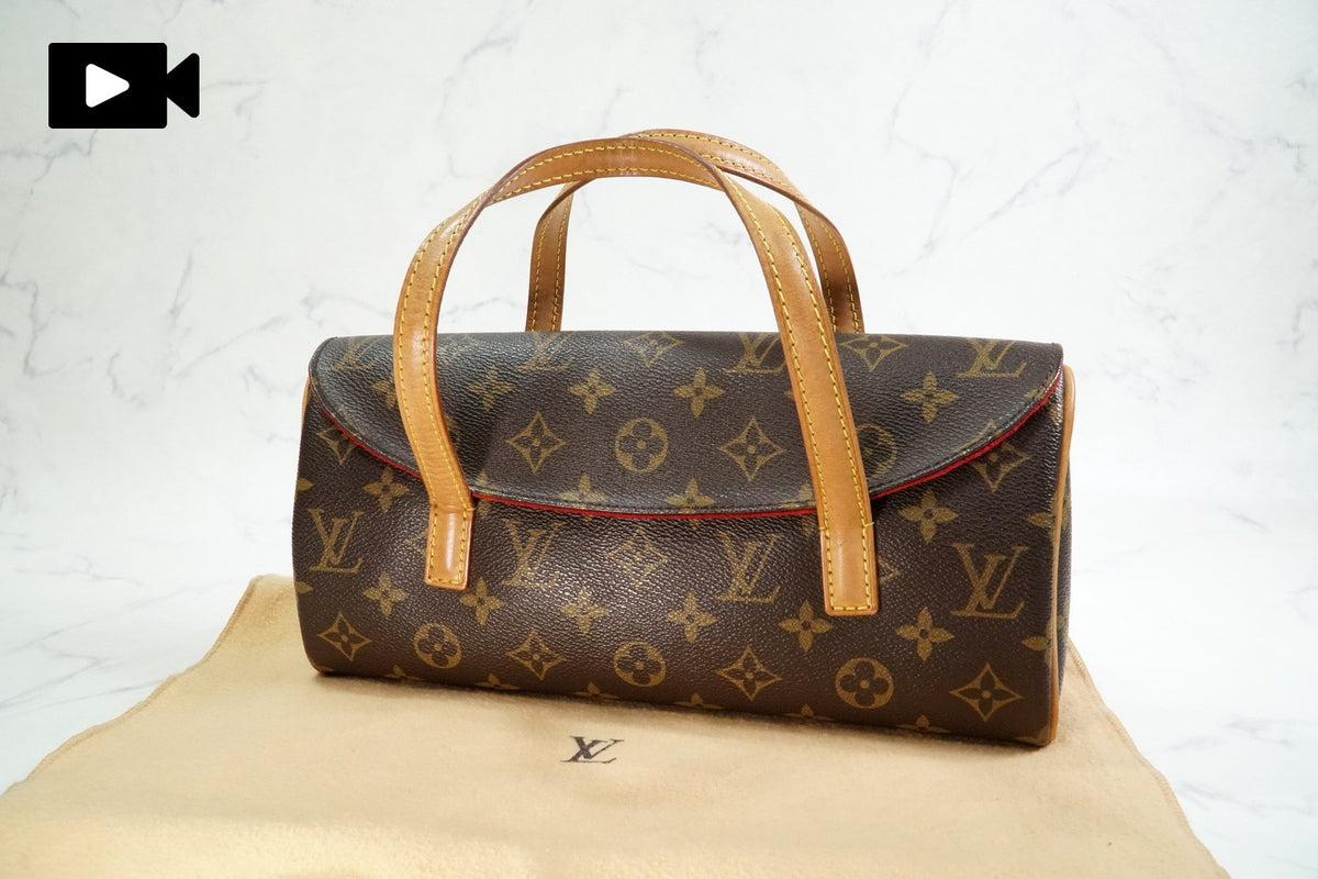 [Rank AB] Louis Vuitton Monogram Sonatine Handbag Canvas Leather Brown M51902
