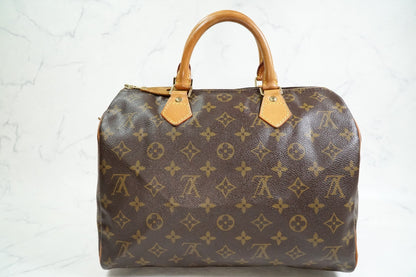 [AB] Louis Vuitton Speedy 30 Monogram Canvas Handbag Brown Purse M41108 Auth