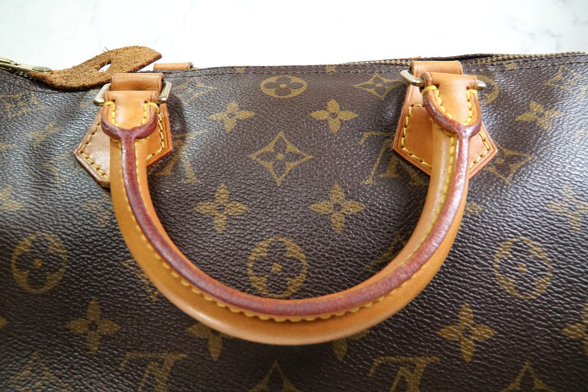[Rank AB] Louis Vuitton Monogram Speedy 30 Handbag Boston Bag M41108 Authentic