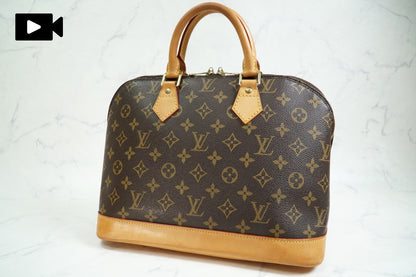 [AB Rank] LOUIS VUITTON Monogram Alma PM Handbag Tote Canvas Brown M51130 Auth